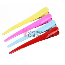 Clipsuri metalice pentru coafor CLP08 cu cioc, set 12 bucati Colorati